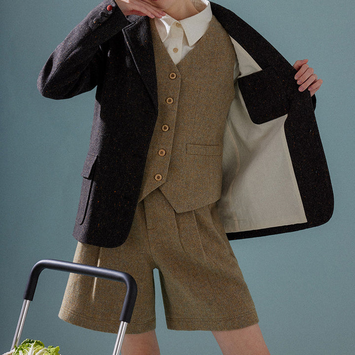 Damen Eleganter Tweed-Blazer mit feinen Akzenten Echoarchiv