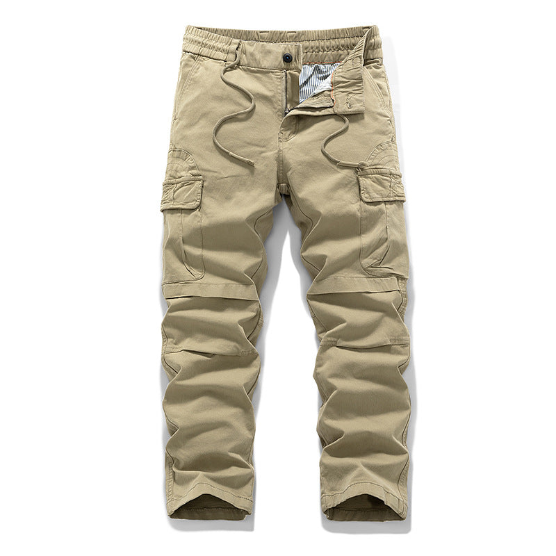 Herren Baumwoll-Canvas Cargo-Hose mit elastischem Tunnelzugbund, Kniepaneelen und Mehrfachtaschen Echo Archiv