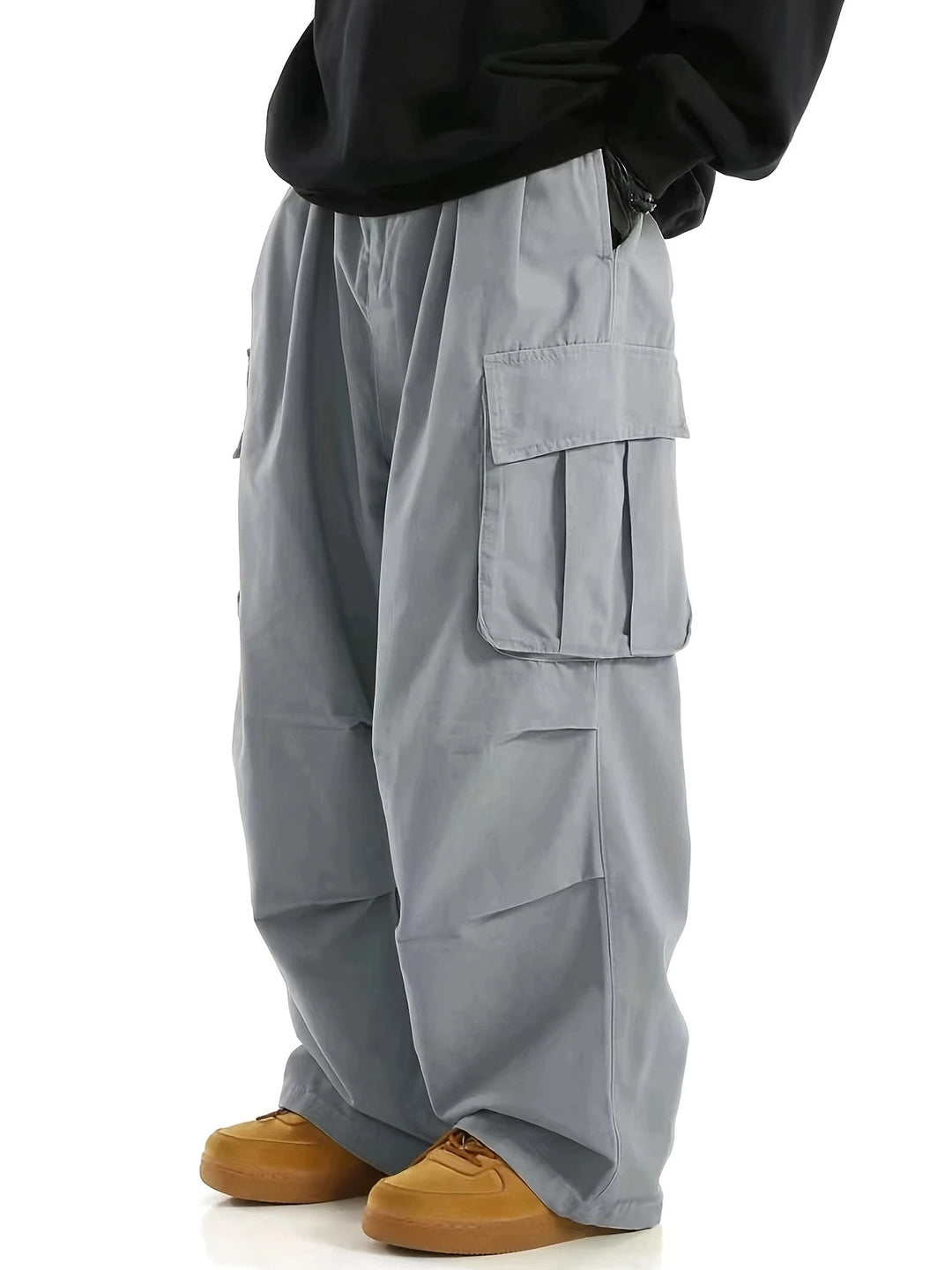 Herren Baggy-Cargo-Hose mit übergroßer Passform, elastischem Tunnelzugbund & mehrfachen Klappfächern Echo Archiv