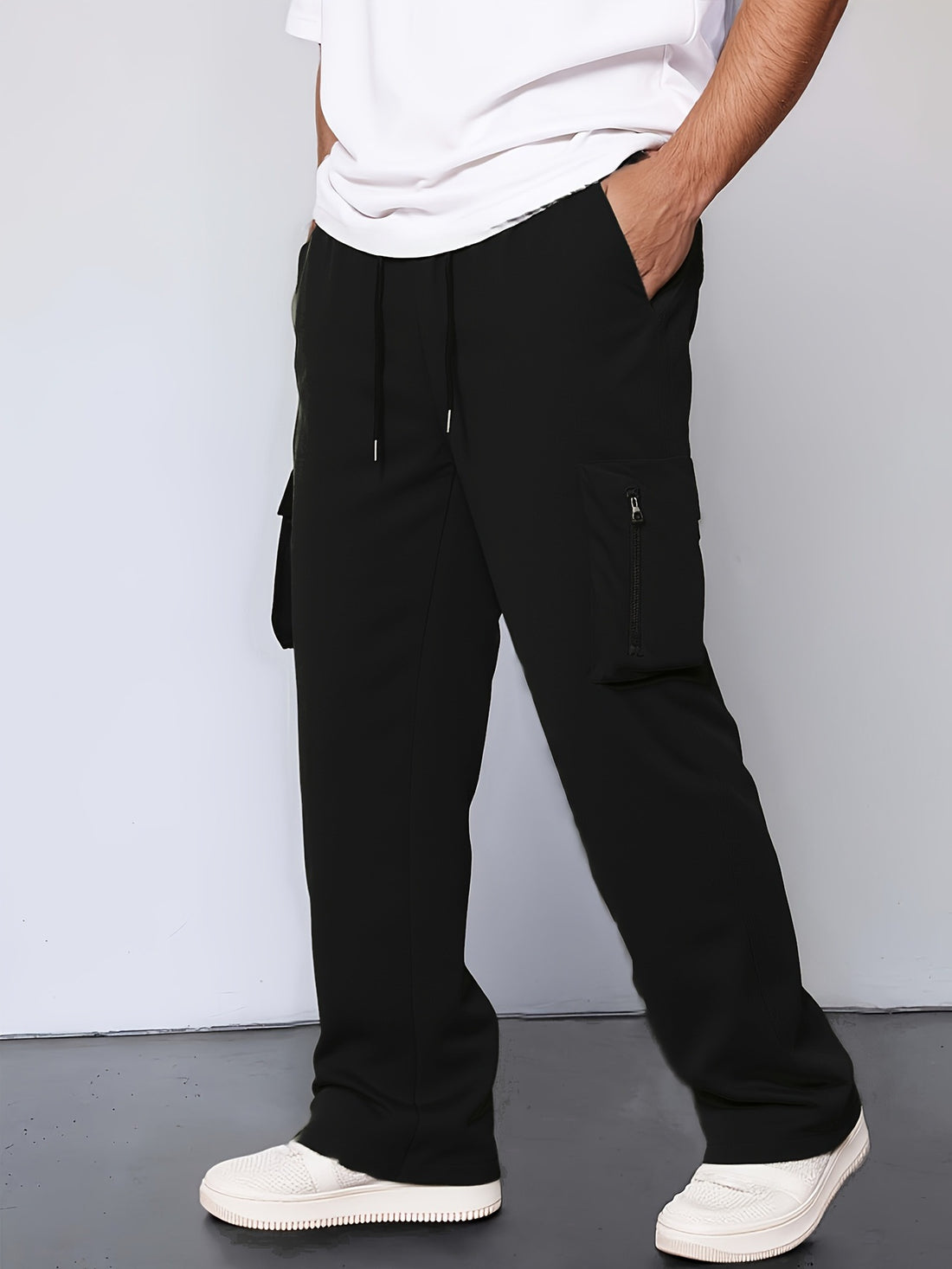 Herren Cargo-Hose mit funktionalen Taschen und verstellbarem Bund – Bravaro