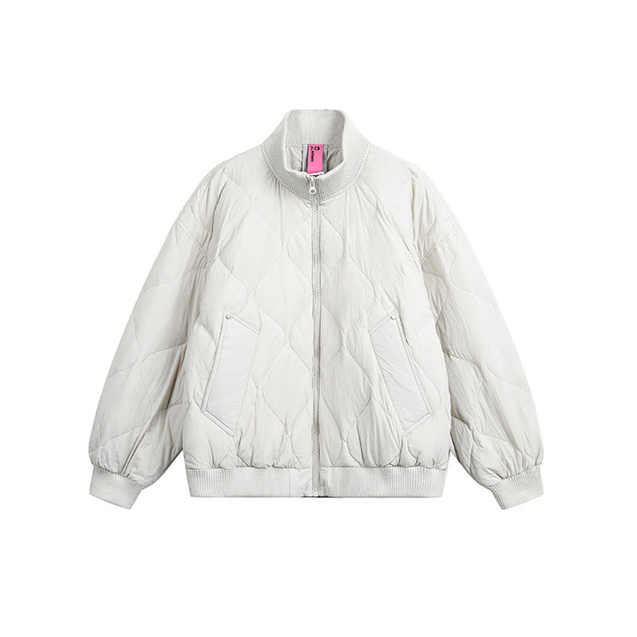 Damen Gesteppte Kurzblousonjacke mit Stehkragen und elastischem Saum Echoarchiv