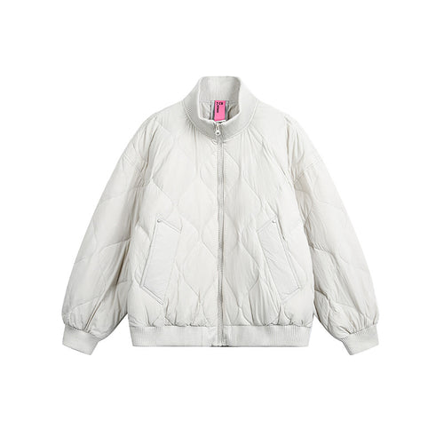 Damen Gesteppte Kurzblousonjacke mit Stehkragen und elastischem Saum Echoarchiv