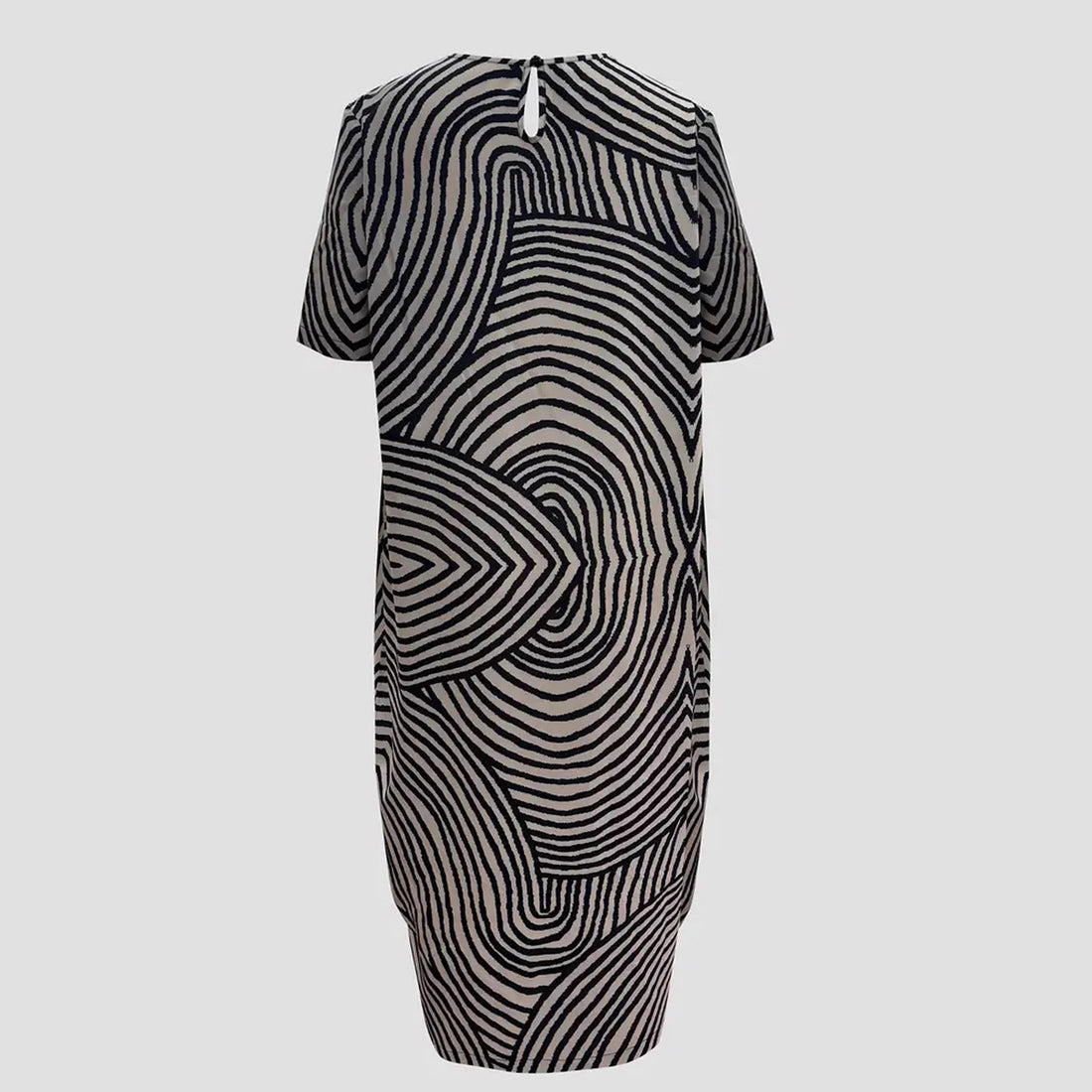 Damen Tunika-Kleid mit lässigem Streifenmuster und weit geschnittenem Design – Lunéa