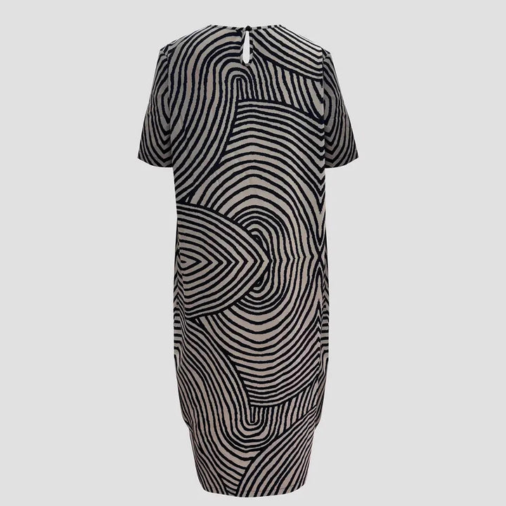 Damen Tunika-Kleid mit lässigem Streifenmuster und weit geschnittenem Design Echo Archiv