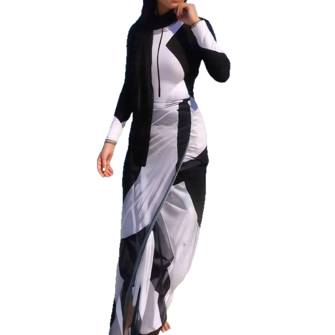 Damen modischer UV-Schutz-Schwimmanzug mit langen Ärmeln Echo Archiv