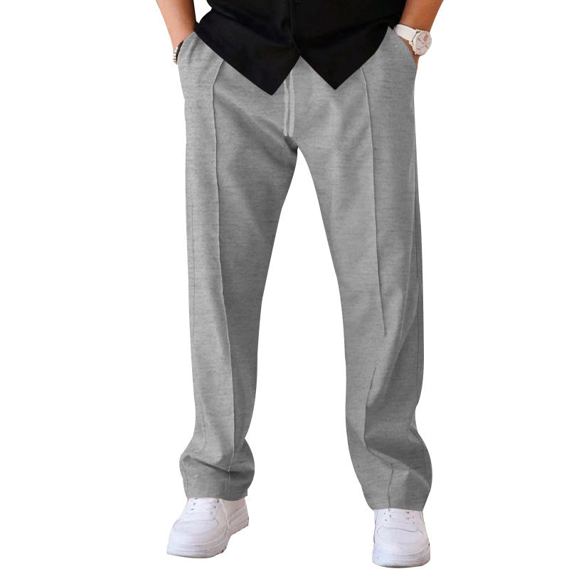 Herren elegante Freizeithose mit geradem Schnitt und klassischen Falten Echoarchiv