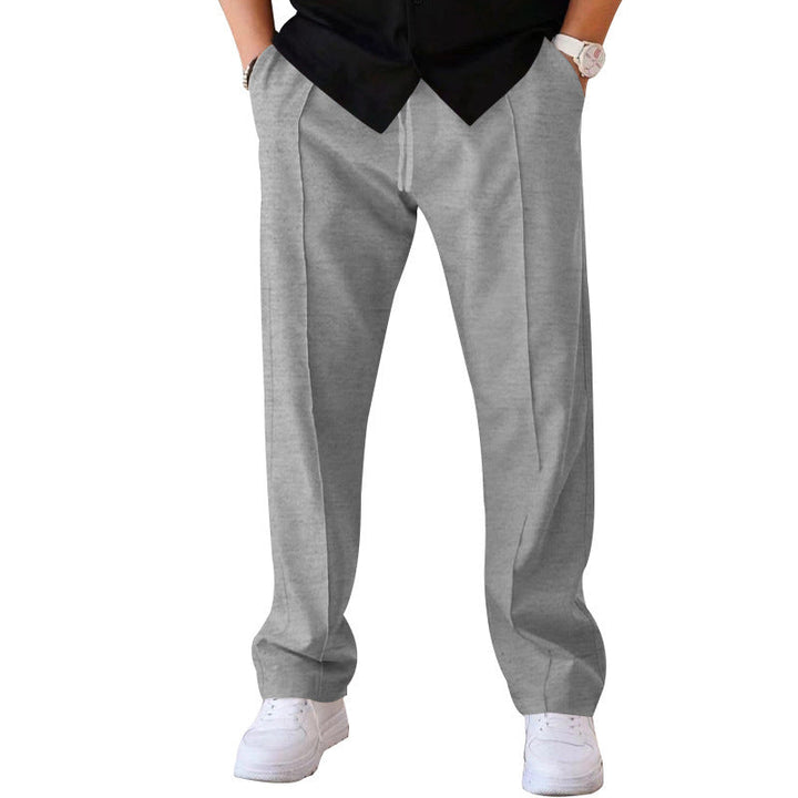 Herren elegante Freizeithose mit geradem Schnitt und klassischen Falten Echoarchiv