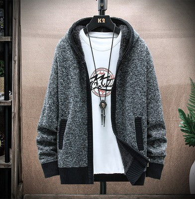 Herren Strickjacke mit asymmetrischem Reißverschluss und praktischen Taschen Echoarchiv
