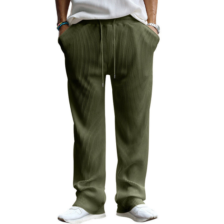 Herren nan locker geschnittene Plissee-Hose mit Tunnelzug und weitem Bein Echo Archiv