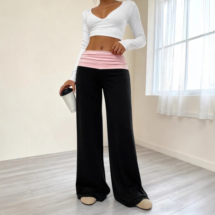 Damen Hochwertige Sporthose mit weitem Bein und Miditaille Echo Archiv