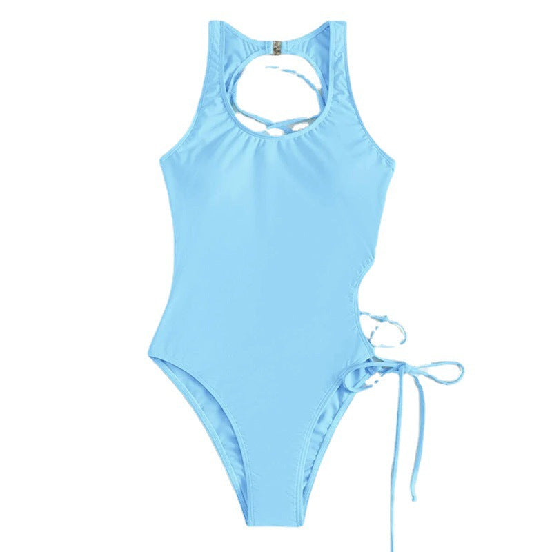 Damen Sportlicher Einteiler Badeanzug mit raffinierten Cut-Out-Details Echo Archiv