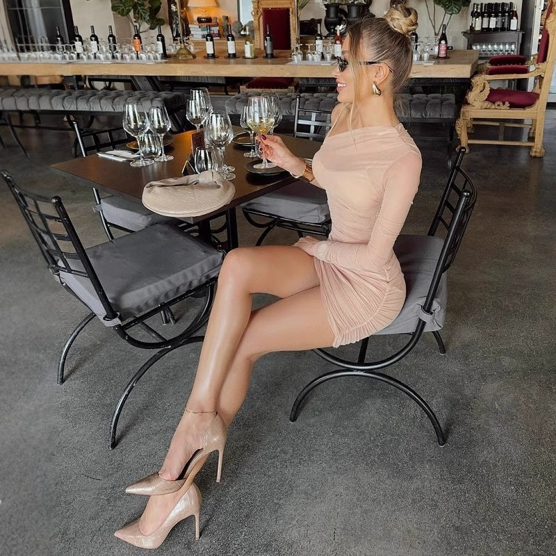 Damen Bodycon Kleid mit verstellbaren Trägern Echo Archiv