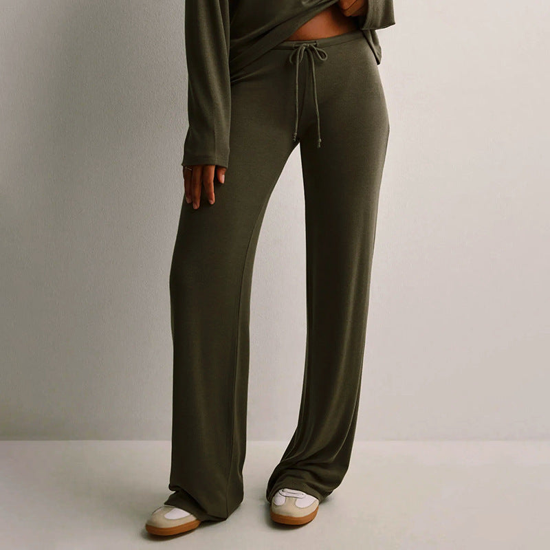 Damen bequeme Lounge-Hosen mit verstellbarem Bund Echo Archiv