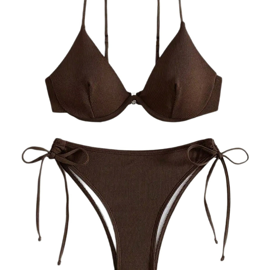 Damen Triangel-Bikini mit verstellbaren Trägern und Seitenschnürungen Echo Archiv