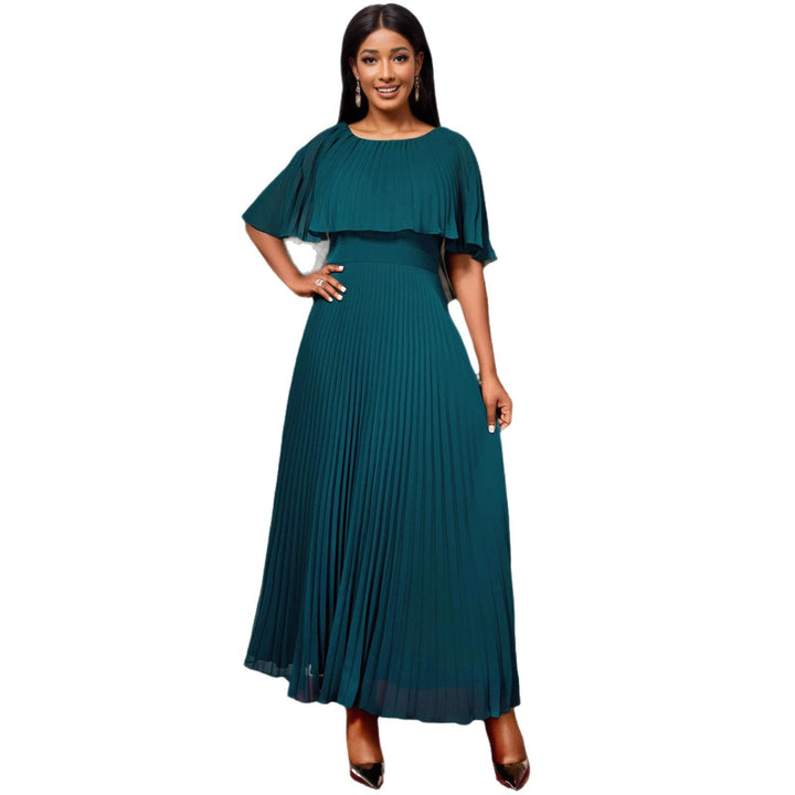 Damen Plissiertes Maxikleid mit eleganten Drapierungen Echo Archiv