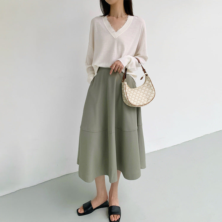 Damen Eleganter Midirock aus luftiger Baumwolle Echoarchiv