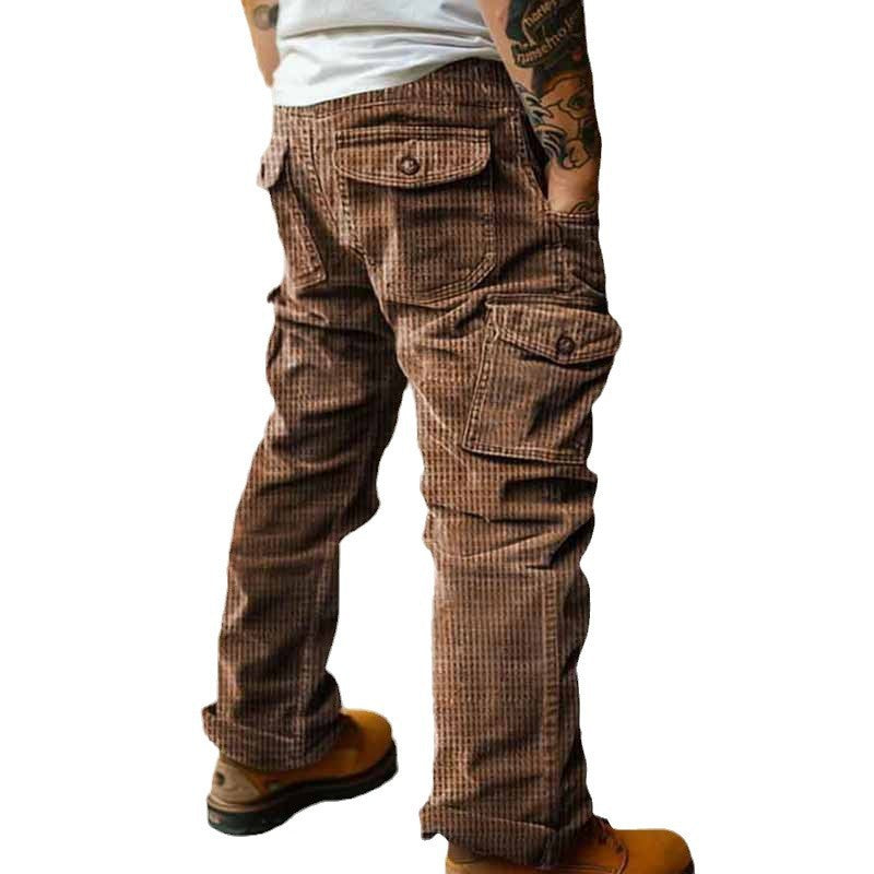 Herren Cargo-Hose mit Taschen und Rippstruktur Echoarchiv