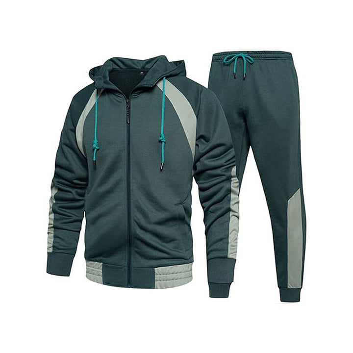 Herren Sportlicher Trainingsanzug mit kontrastreichem Design und elastischen Bündchen Echoarchiv