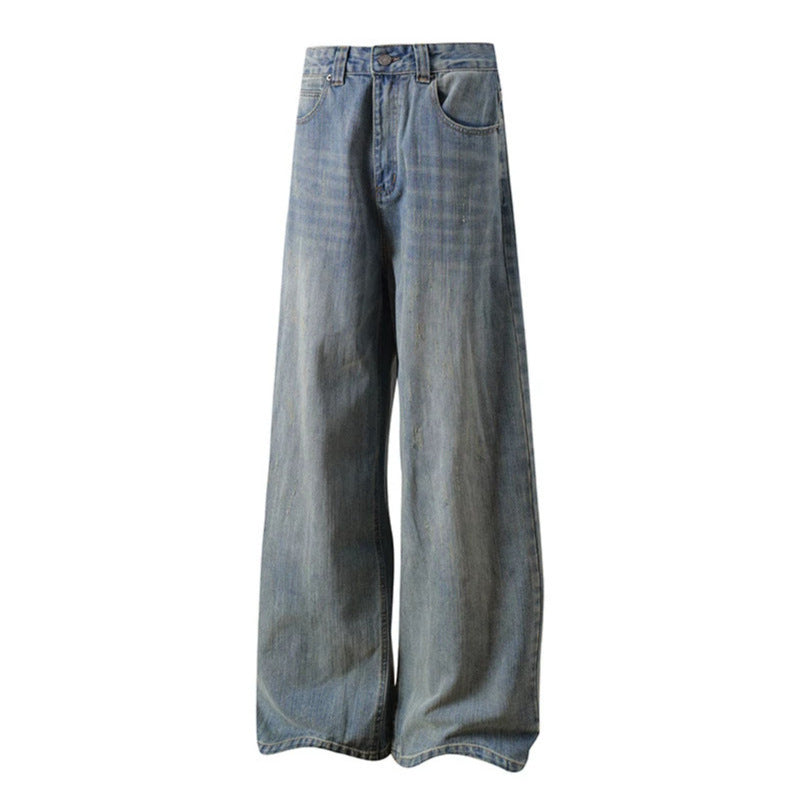 Damen Extraweite High‑Waist Palazzo-Jeans mit weitem Bein Echoarchiv