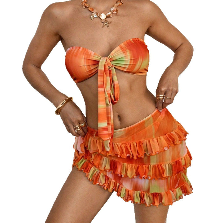 Damen Bandeau-Bikini mit modischen Rüschendetails Echo Archiv