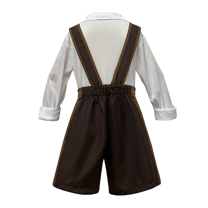 Damen nan verspieltes Trachtenkleid mit Carmen-Ausschnitt, Korsagen-Optik, Trägern und rüschiger Schürze Echo Archiv