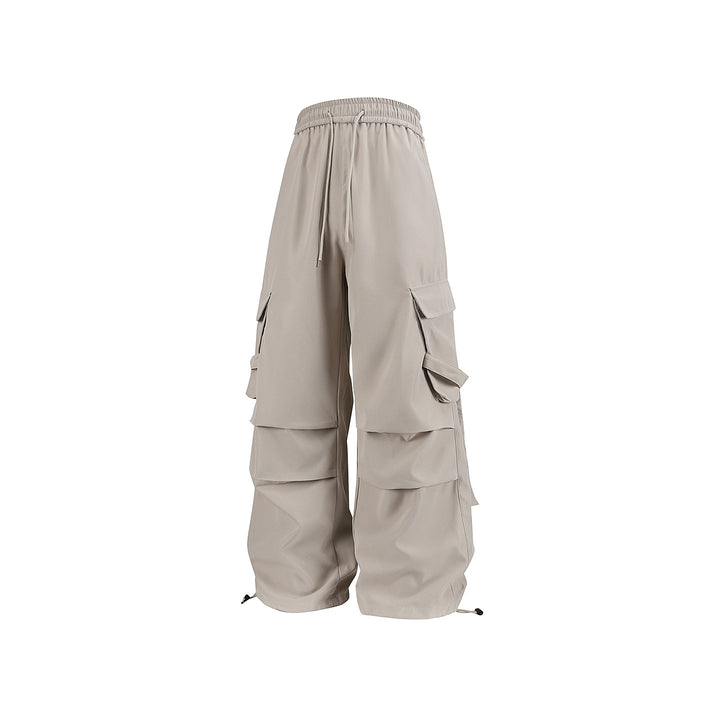Herren Baggy‑Cargo‑Hose mit modularen Klappfächern, Band‑Details und Kordelbund Echo Archiv