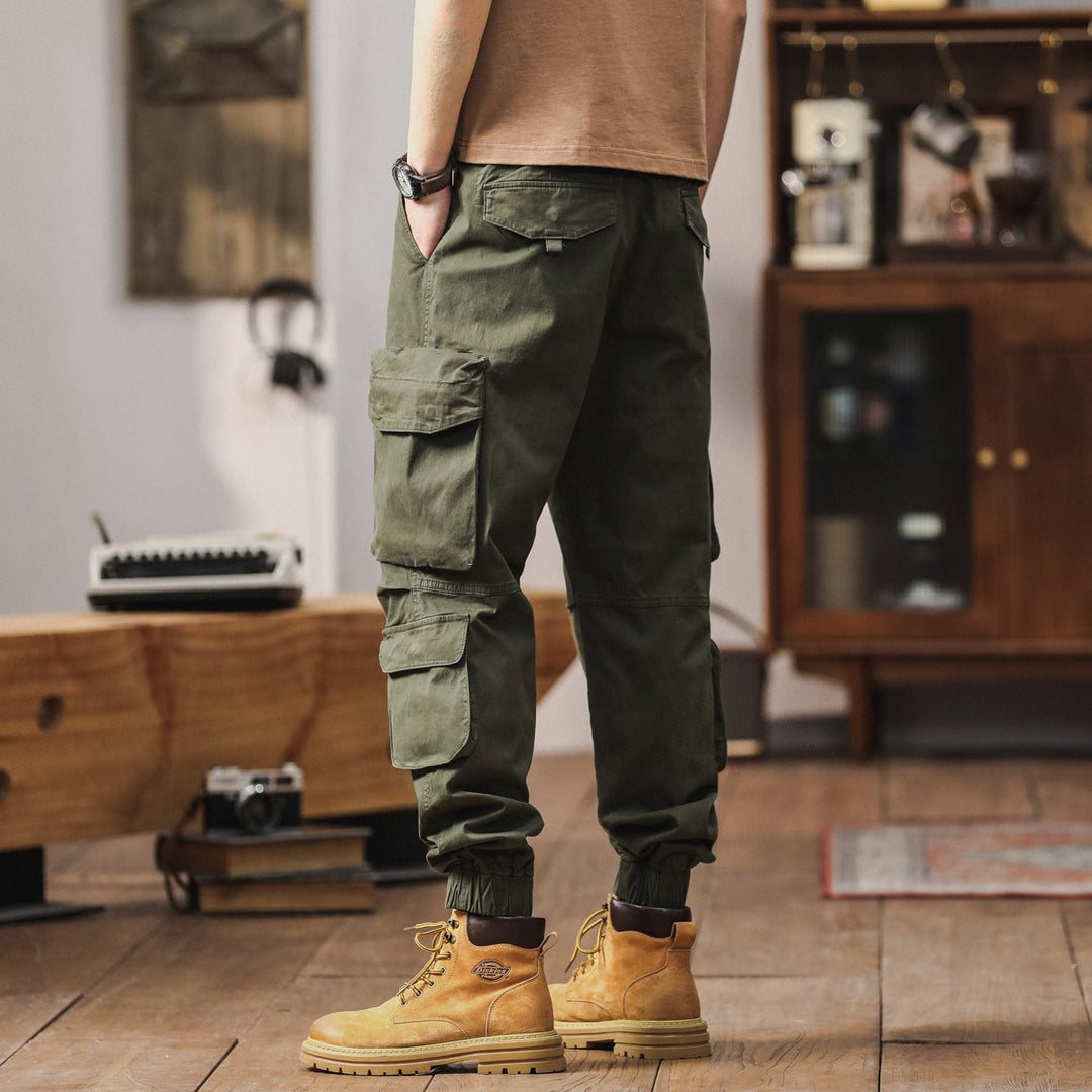 Herren Cargo-Hose mit multifunktionalen Taschen und elastischem Bund Echoarchiv 1758210560
