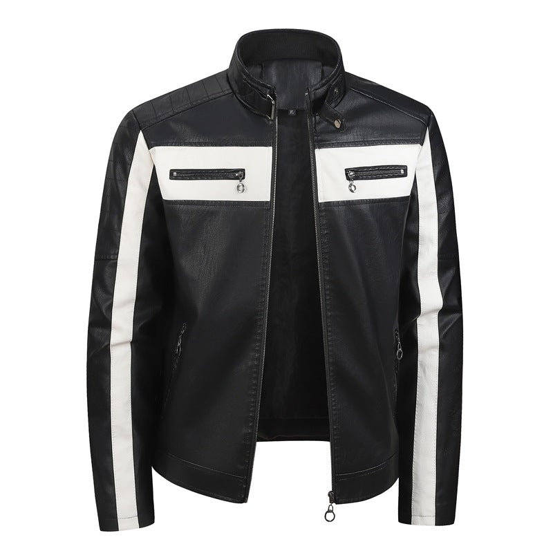 Herren Sportliche Kunstlederjacke mit Reißverschluss Echo Archiv
