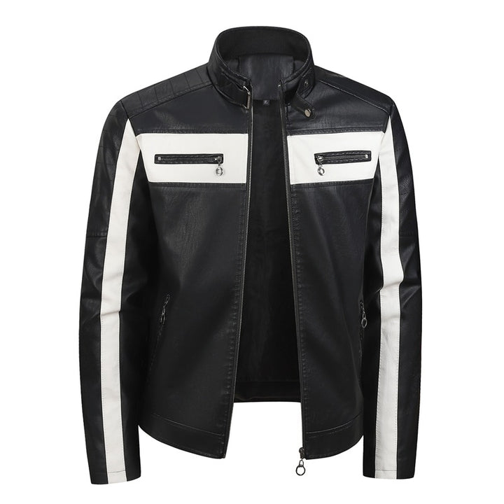 Herren Sportliche Kunstlederjacke mit Reißverschluss Echo Archiv