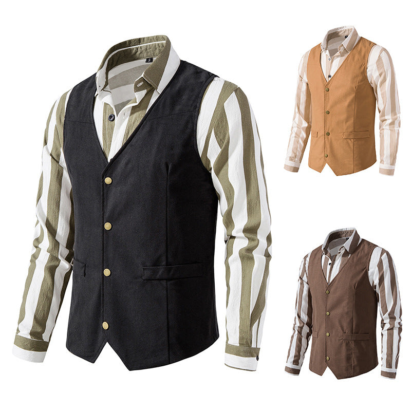 Herren Elegante Weste mit modernen Akzenten und strukturiertem Design Echoarchiv