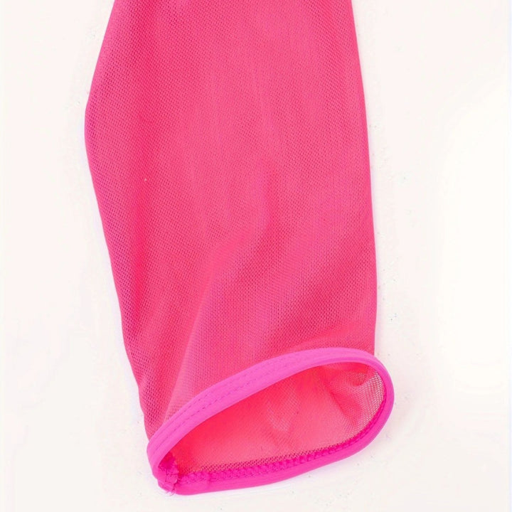 Damen Modischer Mesh-Oberteil mit langer Arm Echo Archiv