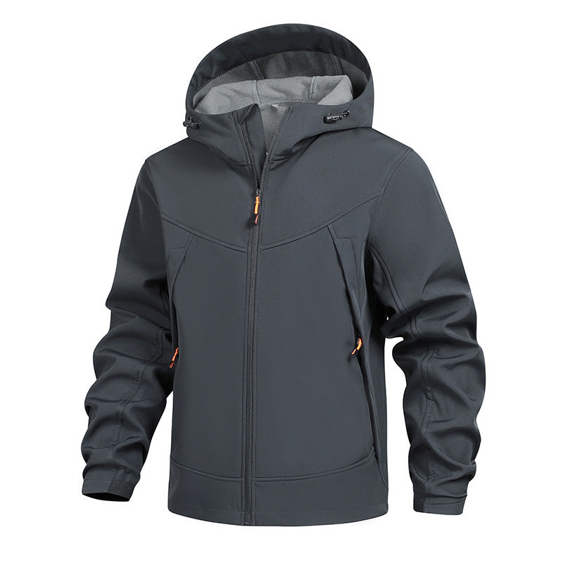 Herren Funktionale Übergangsjacke mit verstellbarem Kapuzenkragen Echo Archiv