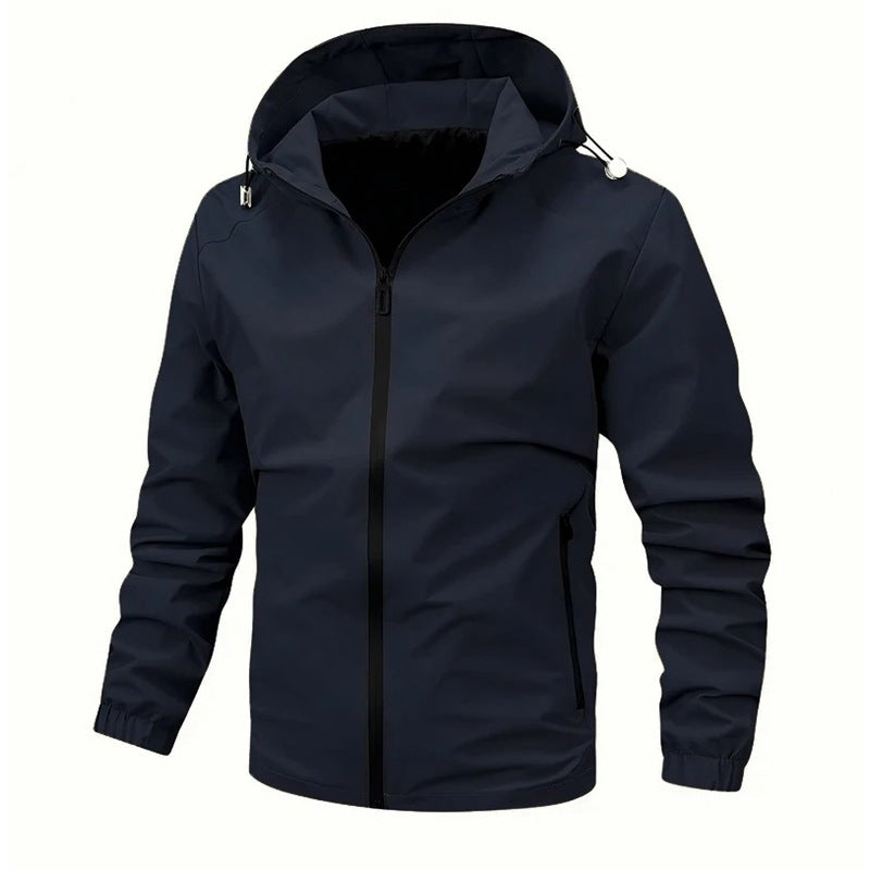 Herren wasserdichte Sportjacke mit verstellbarem Kapuze und atmungsaktivem Material Echoarchiv