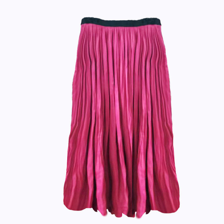 Damen Eleganter Faltenrock aus fließendem Material Echoarchiv
