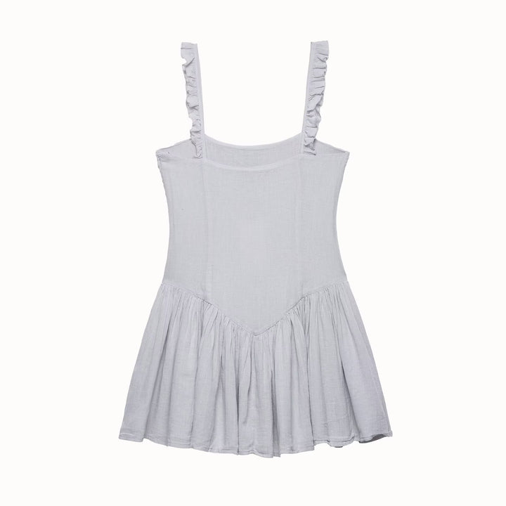 Damen sommerliches Minikleid mit feinen Rüschendetails und strukturierter Passform Echo Archiv