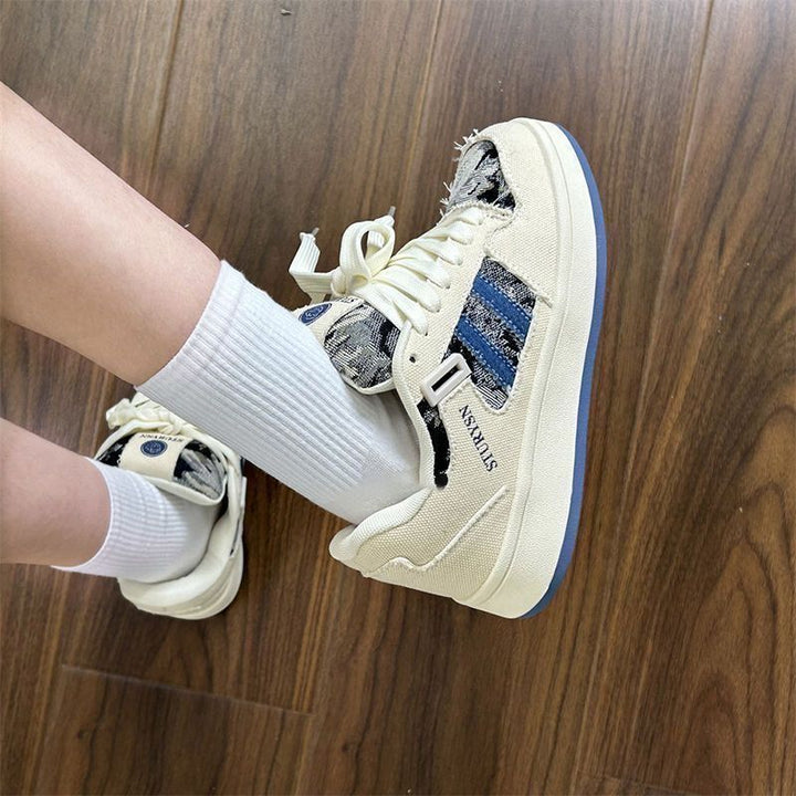 Damen Sneakers im lässigen Denim-Look mit geflochtenem Design Echo Archiv