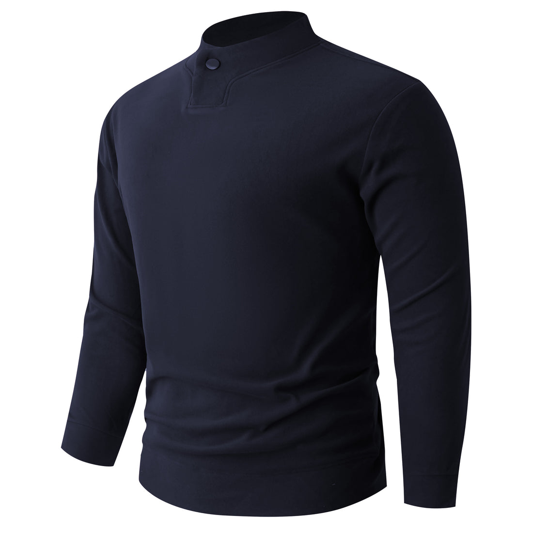 Herren Langarmshirt mit schmalem Stehkragen und Knopfverschluss Echo Archiv