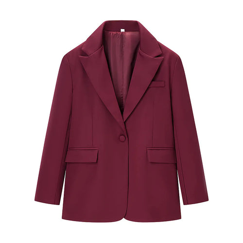 Damen kastiger Blazer mit spitzem Revers, Pattentaschen und durchgehendem Innenfutter – Valéne