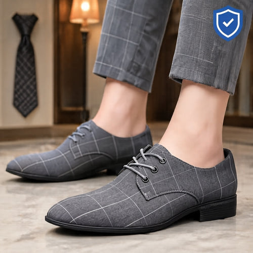 Herren Elegante Schnürschuhe im modernen Karomuster Echoarchiv
