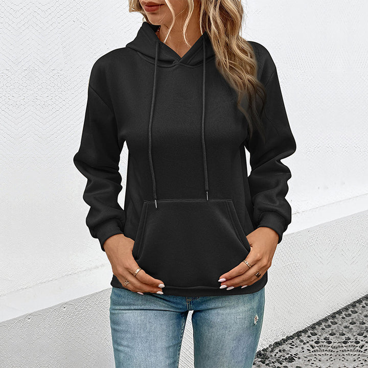 Damen Kapuzenpullover mit Kängurutasche und entspannter Oversize-Passform Echoarchiv