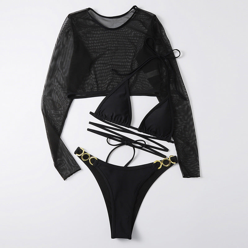 Damen Bikini-Set mit langem Oberteil und verstellbaren Bändern Echo Archiv