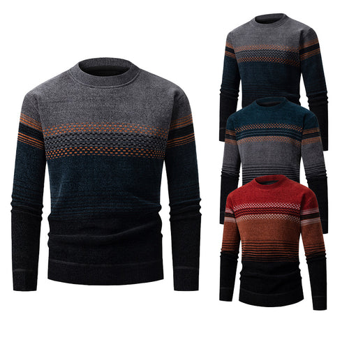 Herren modischer Pullover mit einzigartigem Strukturdesign und mehrfarbigem Muster Echoarchiv