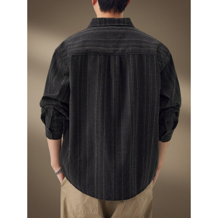 Herren Gestreiftes Hemdjacke mit Brusttaschen Echo Archiv