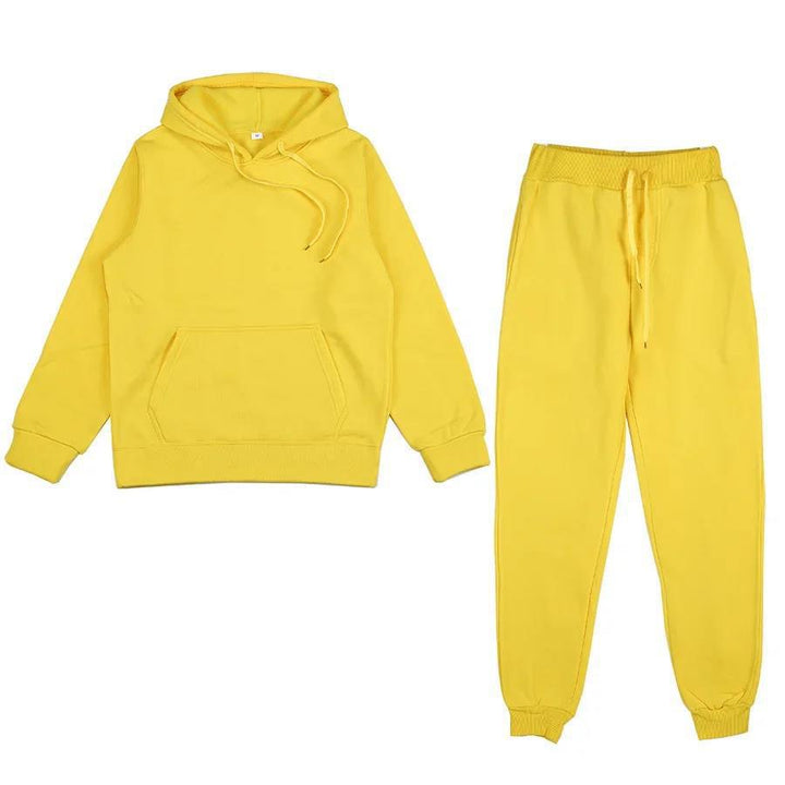 Unisex weiches Lounge-Set mit Oversize-Hoodie, taillenhoher Jogginghose und geripptem Knöchelabschluss Echo Archiv