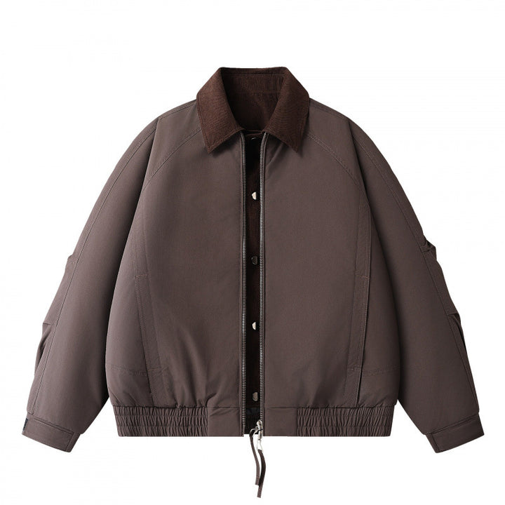 Herren Boxige Kurzjacke mit Cordkragen, doppelter Front und Kordelzugsaum Echo Archiv