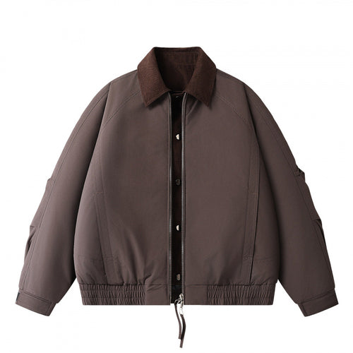Herren Boxige Kurzjacke mit Cordkragen, doppelter Front und Kordelzugsaum Echo Archiv