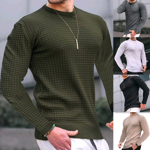 Herren Langarmshirt mit strukturiertem Design Echoarchiv