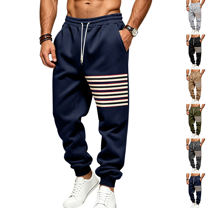 Herren Sportliche Jogginghose mit seitlichem Streifenpanel und Kordelzug Echoarchiv