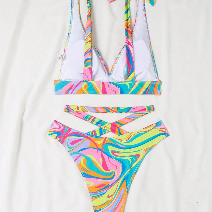 Damen Hochgeschnittener Triangel-Bikini Echo Archiv