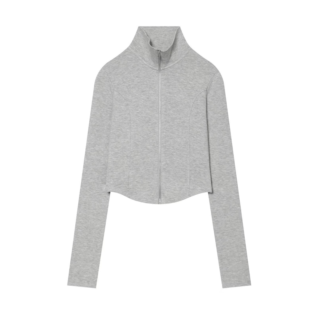 Damen Kurz geschnittenes Zip-Up-Set aus Stretchjersey Echo Archiv